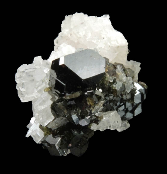 Uvite Tourmaline on Magnesite from Brumado District, Serra das guas, Bahia, Brazil