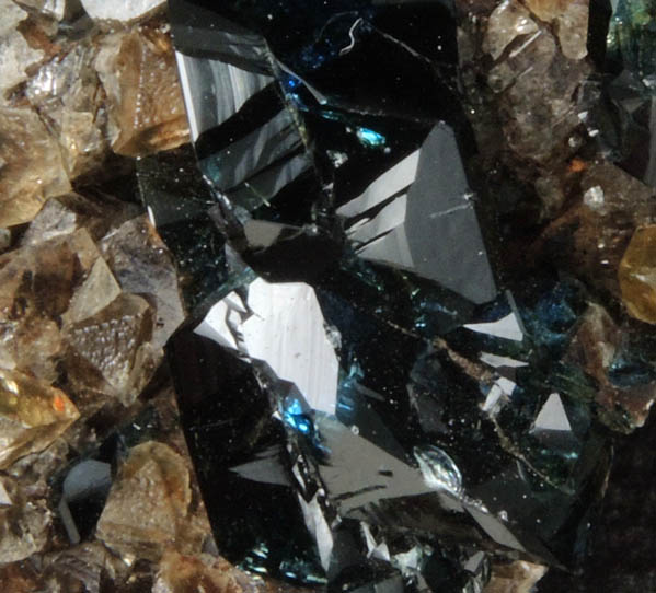 Lazulite on Siderite from Rapid Creek, 70 km northwest of Aklavik, Yukon, Canada