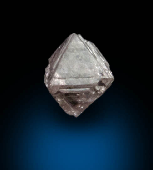 Diamond (0.20 carat pale-pink octahedral crystal) from Sakha (Yakutia) Republic, Siberia, Russia
