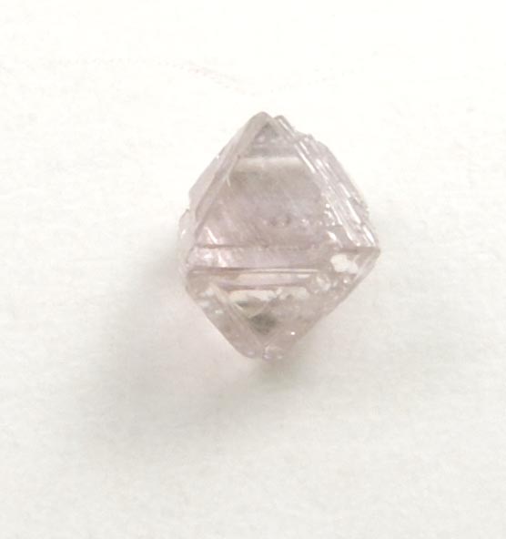 Diamond (0.20 carat pale-pink octahedral crystal) from Sakha (Yakutia) Republic, Siberia, Russia