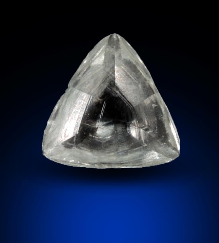 Diamond (0.66 carat cuttable pale-yellow macle, twinned crystal) from Diavik Mine, East Island, Lac de Gras, Northwest Territories, Canada
