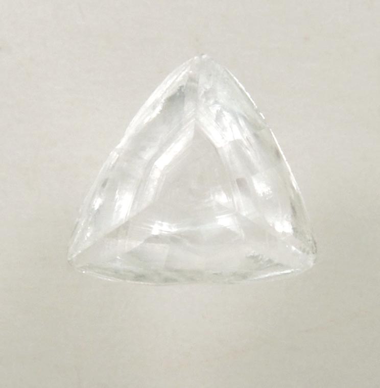 Diamond (0.66 carat cuttable pale-yellow macle, twinned crystal) from Diavik Mine, East Island, Lac de Gras, Northwest Territories, Canada