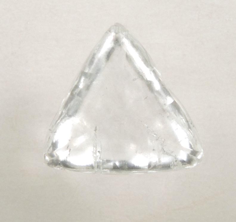 Diamond (0.78 carat cuttable pale-yellow macle, twinned crystal) from Diavik Mine, East Island, Lac de Gras, Northwest Territories, Canada