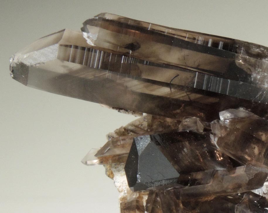 Quartz var. Smoky Quartz from Smoky Bear Quartz Claim, Sierra Blanca, White Mountain Wilderness, Lincoln County, New Mexico