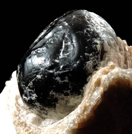 Obsidian var. Apache Tear from Superior District, Pinal County, Arizona