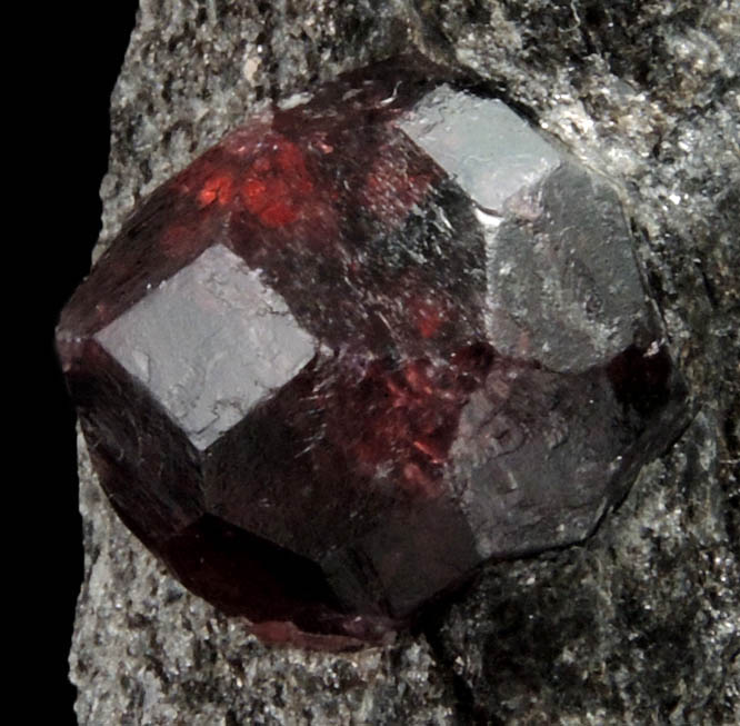 Almandine Garnet from Garnet Ledge, east shore of Stikine River Delta, 11 km north of Wrangell, Alaska