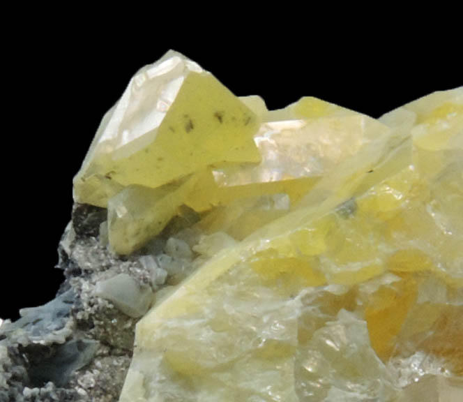 Anglesite on Galena from Touissit Mine, 21 km SSE of Oujda, Jerada Province, Oriental, Morocco