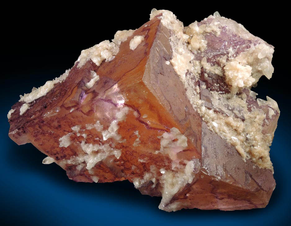 Fluorite with Calcite from Denton Mine, Harris Creek District, Hardin County, Illinois