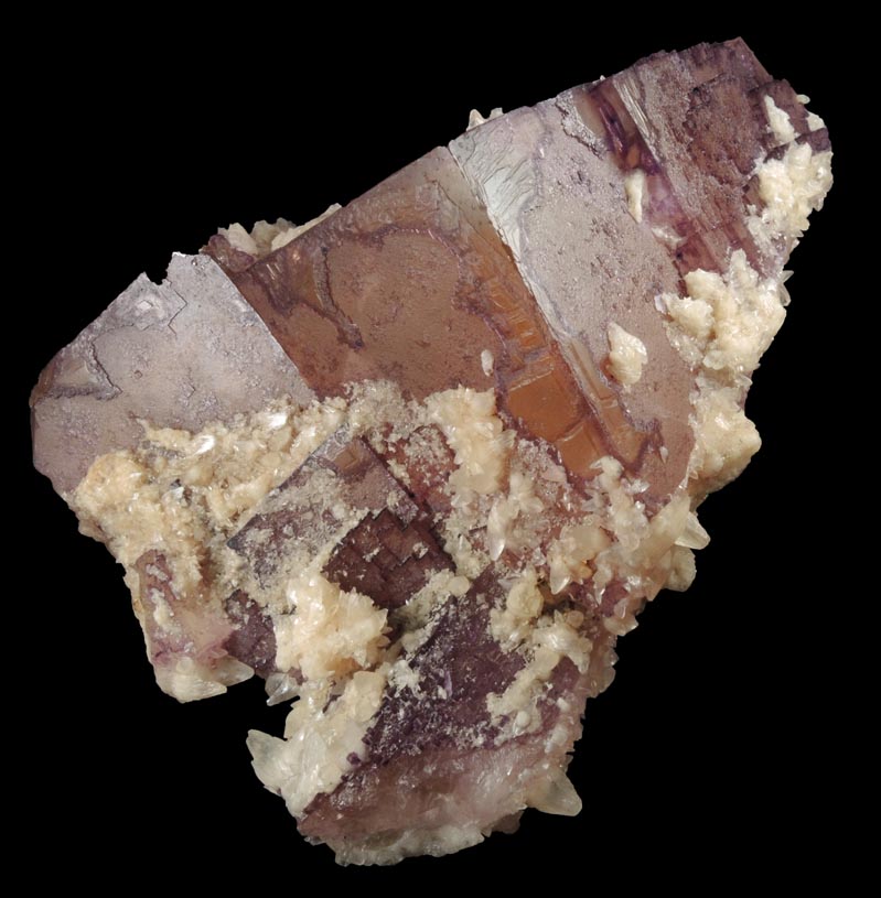 Fluorite with Calcite from Denton Mine, Harris Creek District, Hardin County, Illinois