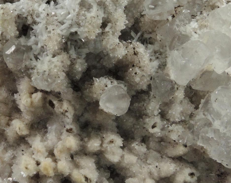 Quartz pseudomorphs after Anhydrite with Calcite and Laumontite from Upper New Street Quarry, Paterson, Passaic County, New Jersey