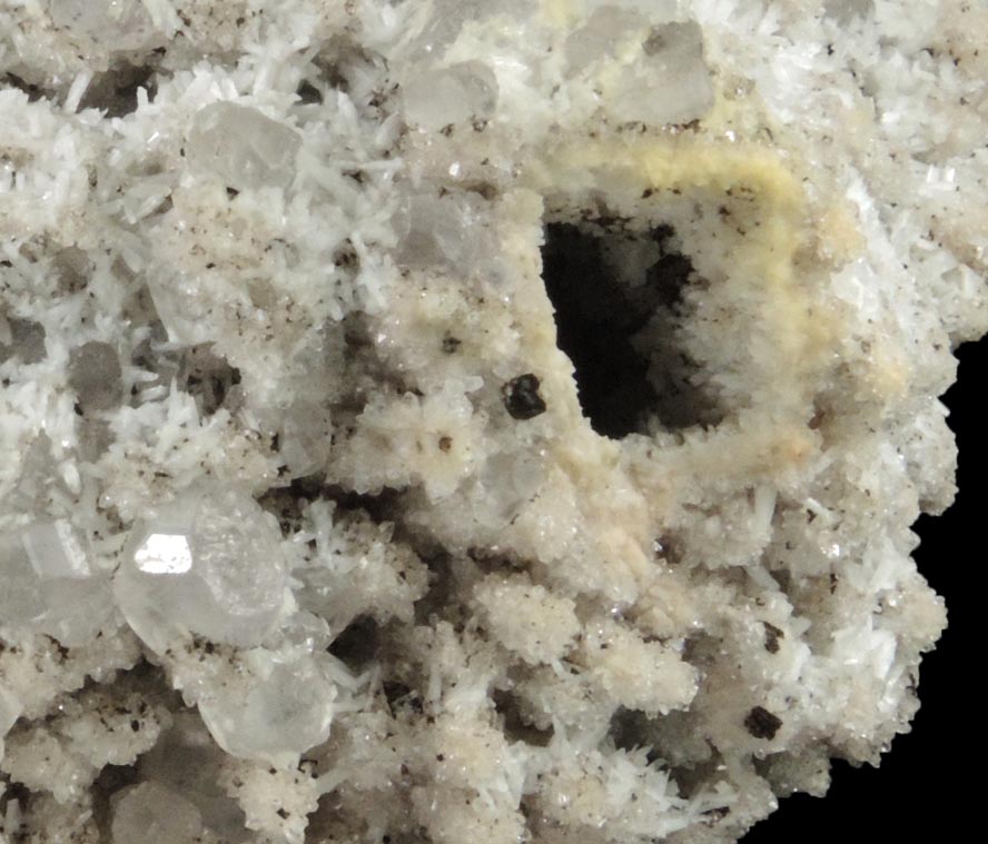 Quartz pseudomorphs after Anhydrite with Calcite and Laumontite from Upper New Street Quarry, Paterson, Passaic County, New Jersey