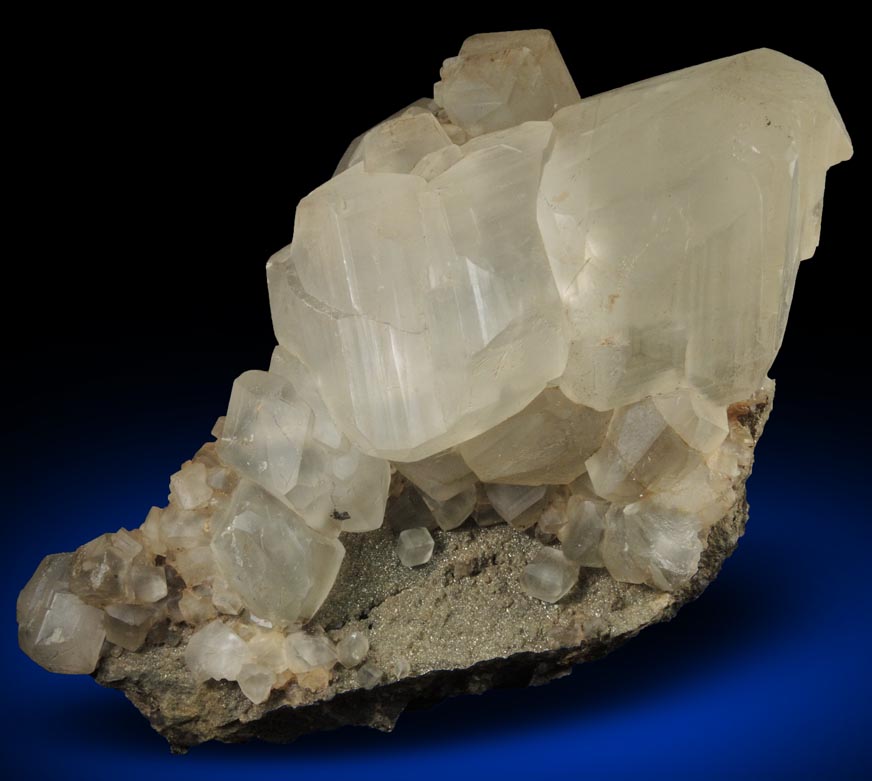 Calcite over Sphalerite and Marcasite from American Zinc Mine, Shullsburg District, Lafayette County, Wisconsin