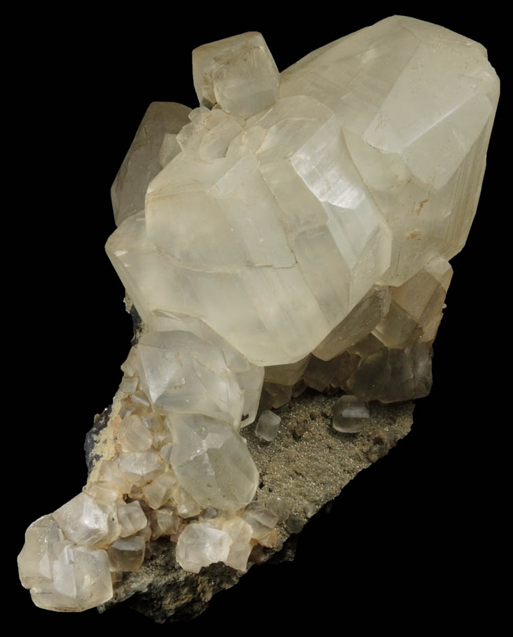 Calcite over Sphalerite and Marcasite from American Zinc Mine, Shullsburg District, Lafayette County, Wisconsin
