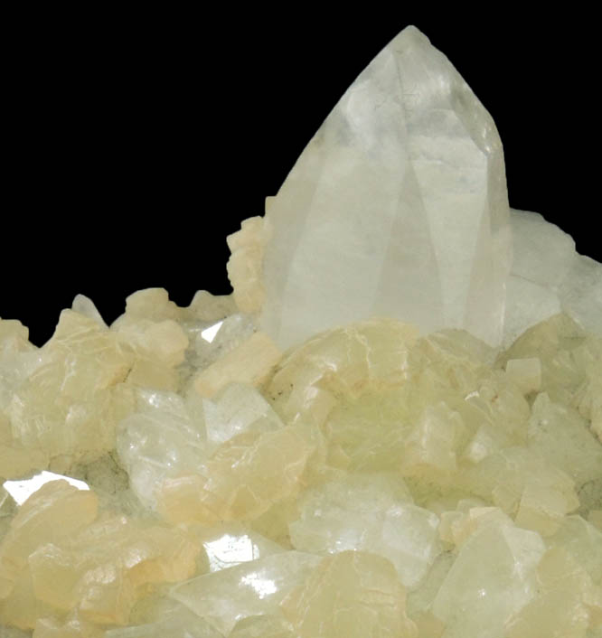 Prehnite, Datolite, Calcite from Prospect Park Quarry, Prospect Park, Passaic County, New Jersey