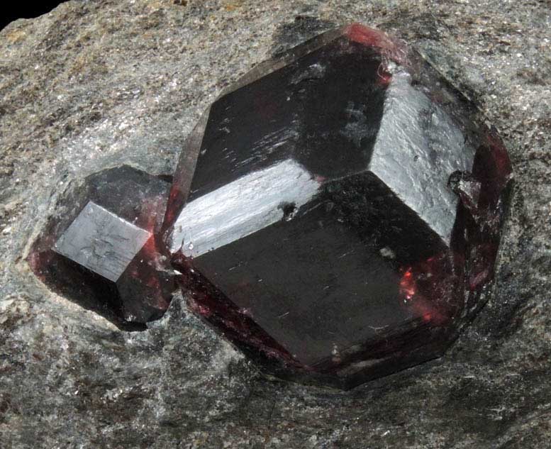 Almandine Garnet from Garnet Ledge, east shore of Stikine River Delta, 11 km north of Wrangell, Alaska