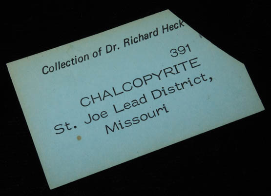 Chalcopyrite from St. Joe Lead District, near Bonne Terre, St. Francois County, Missouri