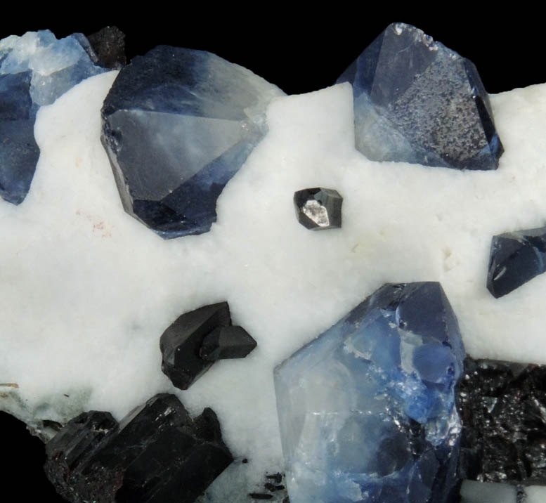 Benitoite, Neptunite, Natrolite from Benitoite Gem Mine, New Idria District, San Benito County, California (Type Locality for Benitoite)