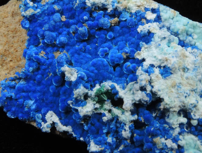 Cyanotrichite with Chalcoalumite from Grandview Mine, Coconino County, Arizona