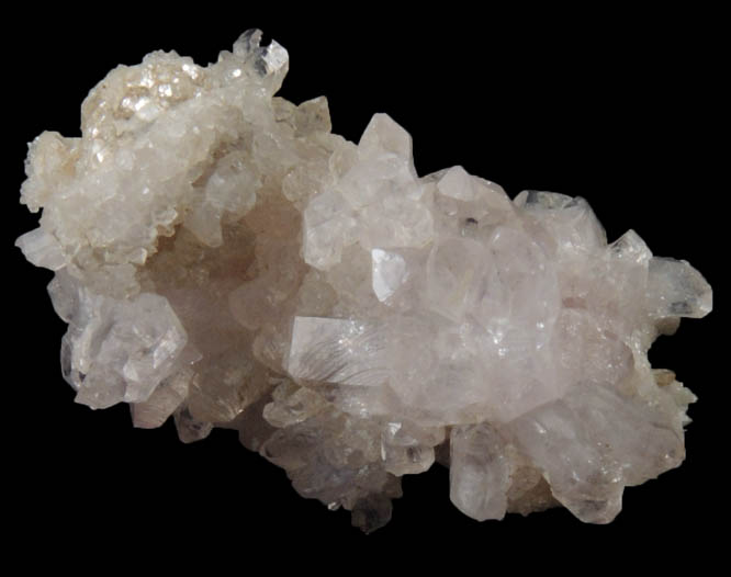 Quartz var. Rose Quartz Crystals from Rose Quartz Locality, Plumbago Mountain, Oxford County, Maine