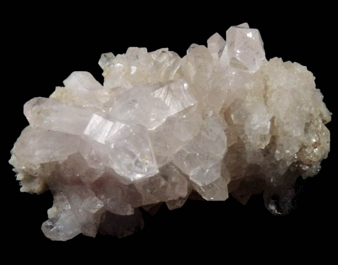 Quartz var. Rose Quartz Crystals from Rose Quartz Locality, Plumbago Mountain, Oxford County, Maine