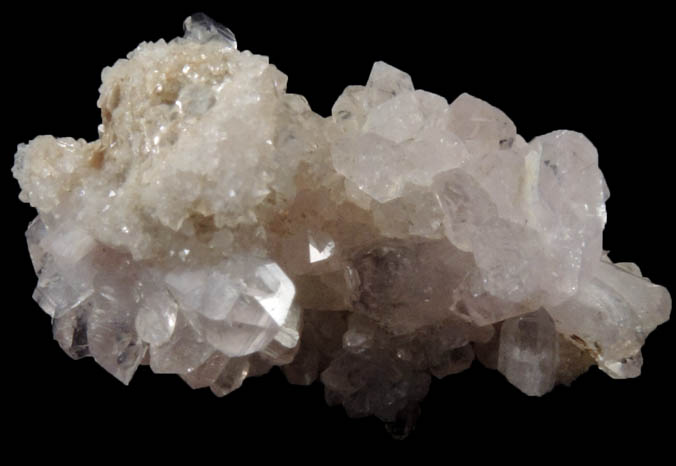 Quartz var. Rose Quartz Crystals from Rose Quartz Locality, Plumbago Mountain, Oxford County, Maine