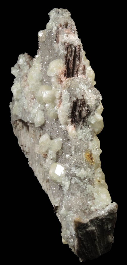 Quartz pseudomorph after Anhydrite with Datolite from Prospect Park Quarry, Prospect Park, Passaic County, New Jersey