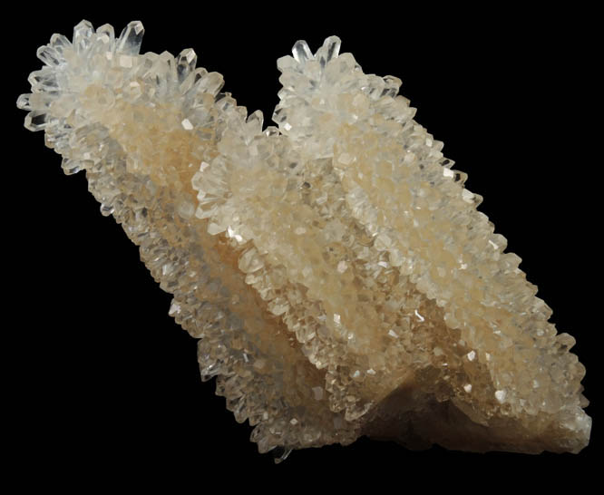 Calcite over stalactitic Aragonite from Guilin, Guangxi, China