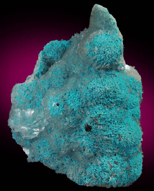 Rosasite on Hemimorphite from 79 Mine, Banner District, near Hayden, Gila County, Arizona