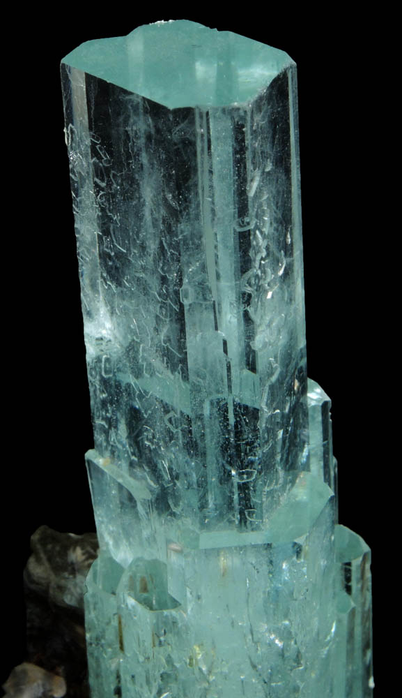 Beryl var. Aquamarine with Muscovite from Stak Nala, Skardu Road, Baltistan, Gilgit-Baltistan, Pakistan