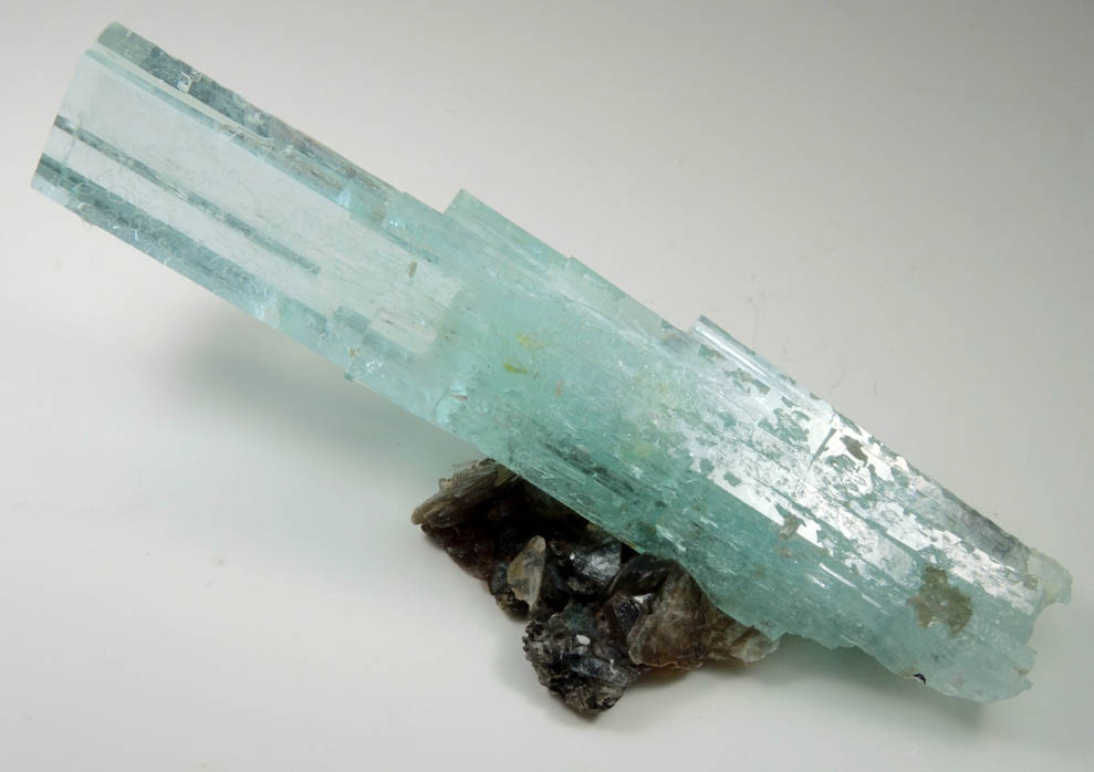 Beryl var. Aquamarine with Muscovite from Stak Nala, Skardu Road, Baltistan, Gilgit-Baltistan, Pakistan