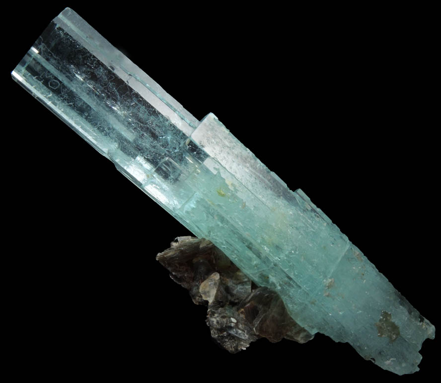 Beryl var. Aquamarine with Muscovite from Stak Nala, Skardu Road, Baltistan, Gilgit-Baltistan, Pakistan