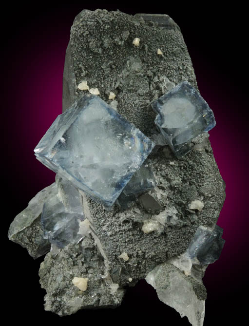 Fluorite on Quartz with Muscovite from Yaogangxian Mine, Nanling Mountains, Hunan, China