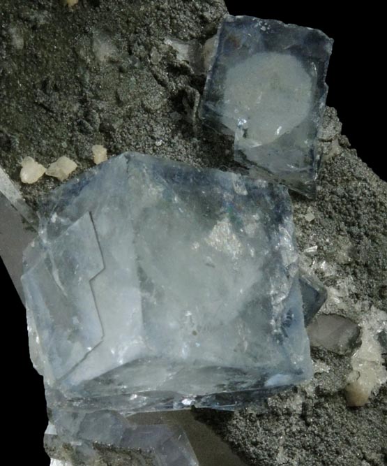 Fluorite on Quartz with Muscovite from Yaogangxian Mine, Nanling Mountains, Hunan, China