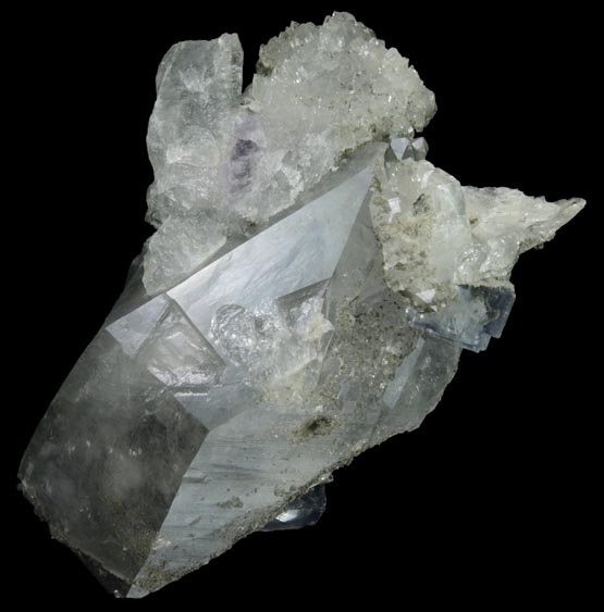 Fluorite on Quartz with Muscovite from Yaogangxian Mine, Nanling Mountains, Hunan, China