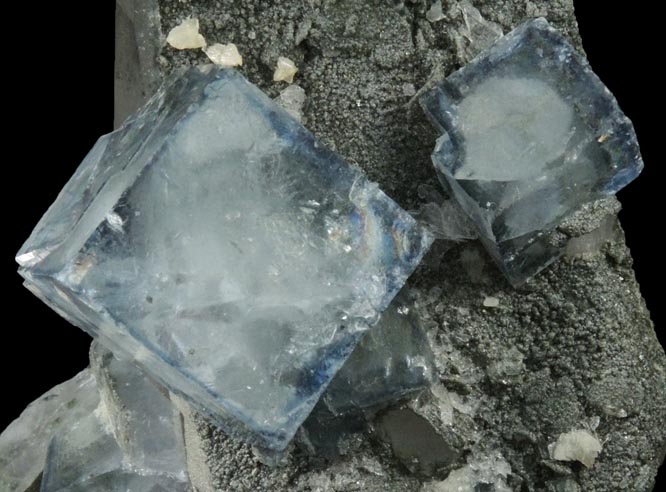 Fluorite on Quartz with Muscovite from Yaogangxian Mine, Nanling Mountains, Hunan, China