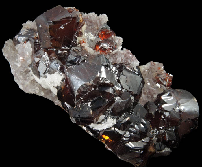 Sphalerite on Quartz from Shuikoushan Mine, Hunan Province, China