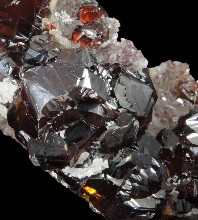 Sphalerite on Quartz from Shuikoushan Mine, Hunan Province, China