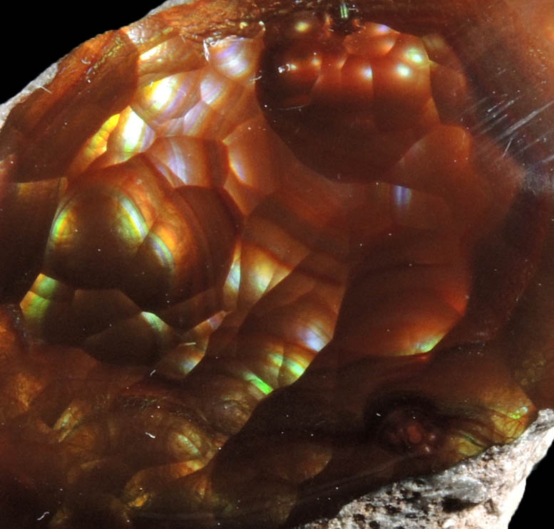 Quartz var. Fire Agate from Calvillo, Aguascalientes, Mexico