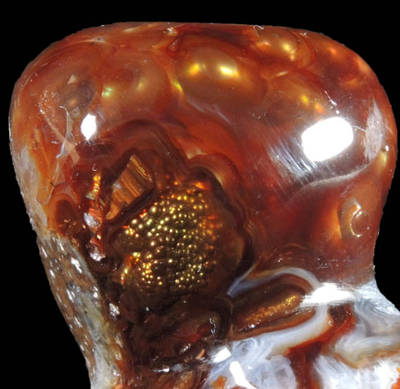 Quartz var. Fire Agate from Calvillo, Aguascalientes, Mexico