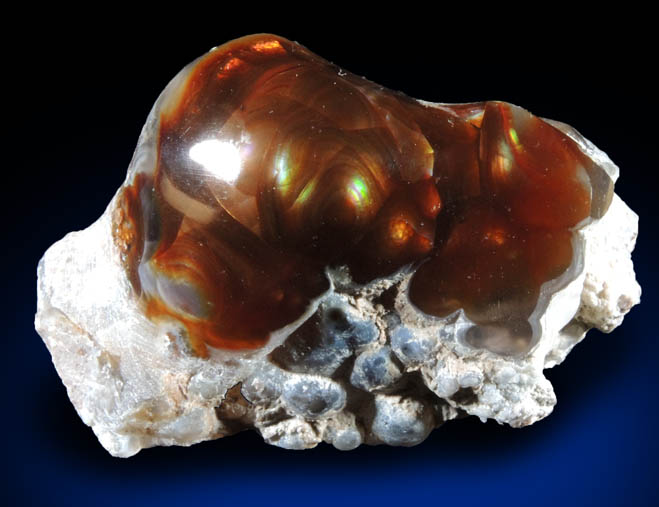 Quartz var. Fire Agate from Calvillo, Aguascalientes, Mexico