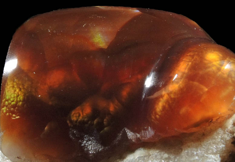 Quartz var. Fire Agate from Calvillo, Aguascalientes, Mexico