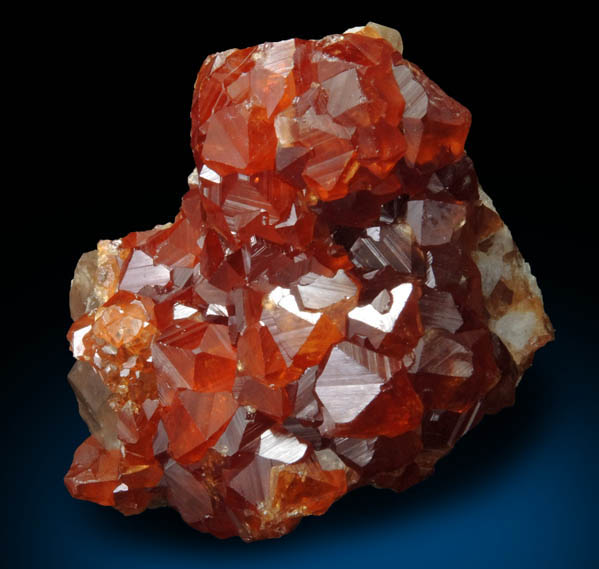 Spessartine Garnet on Smoky Quartz from Tongbei-Yunling District, Fujian Province, China