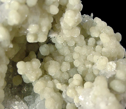 Gyrolite, Mesolite on Quartz with Calcite from Lonavala Quarry, Pune District, Maharashtra, India