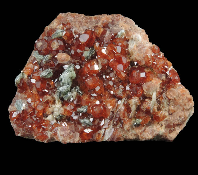 Grossular Garnet with Clinochlore from Val d'Ala, Piemonte, Italy