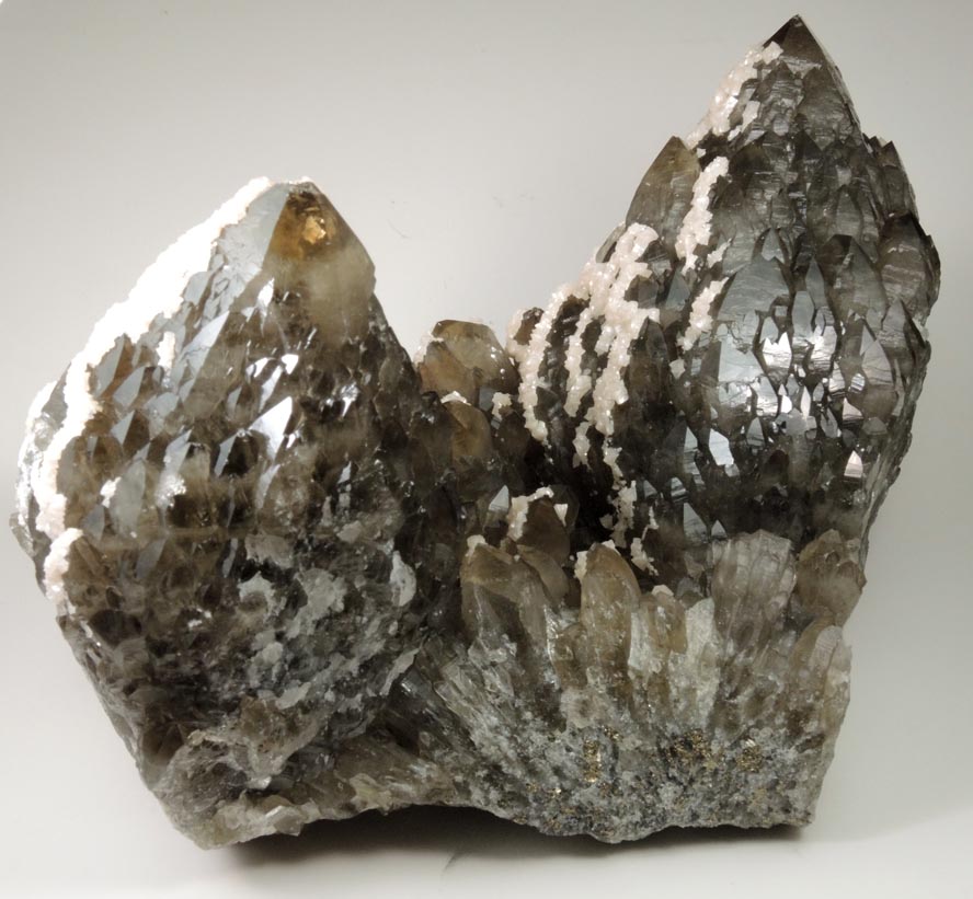 Dolomite on Smoky Quartz from Cavnic Mine (Kapnikbanya), Maramures, Romania