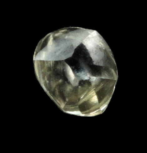 Diamond (0.24 carat yellow cuttable flattened crystal) from Argyle Mine, Kimberley, Western Australia, Australia