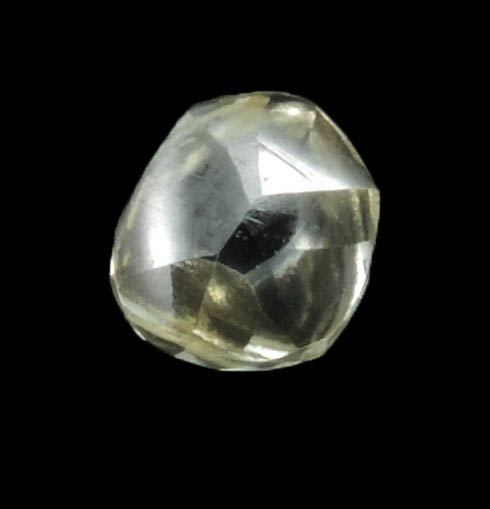 Diamond (0.24 carat yellow cuttable flattened crystal) from Argyle Mine, Kimberley, Western Australia, Australia