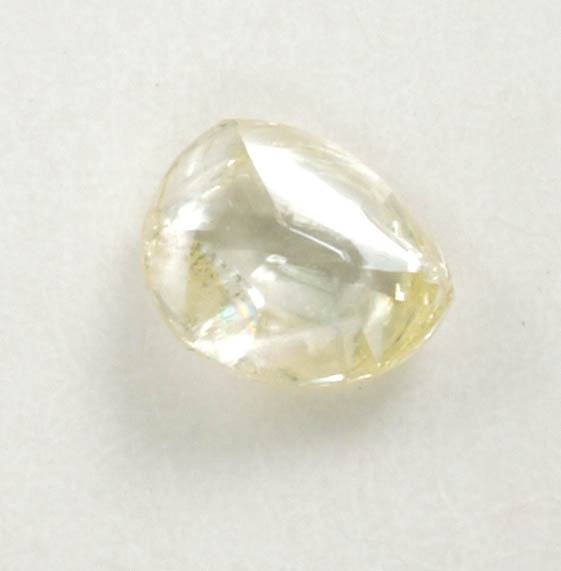 Diamond (0.22 carat yellow cuttable teardrop-shaped crystal) from Argyle Mine, Kimberley, Western Australia, Australia
