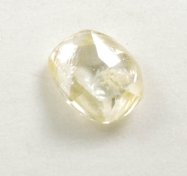 Diamond (0.25 carat yellow cuttable flattened crystal) from Argyle Mine, Kimberley, Western Australia, Australia