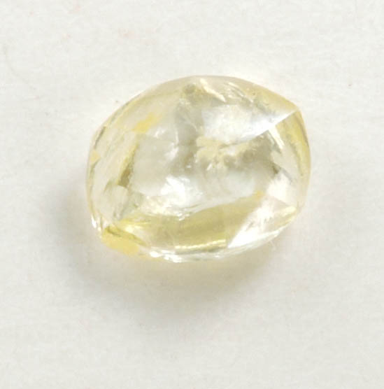 Diamond (0.25 carat yellow cuttable flattened crystal) from Argyle Mine, Kimberley, Western Australia, Australia